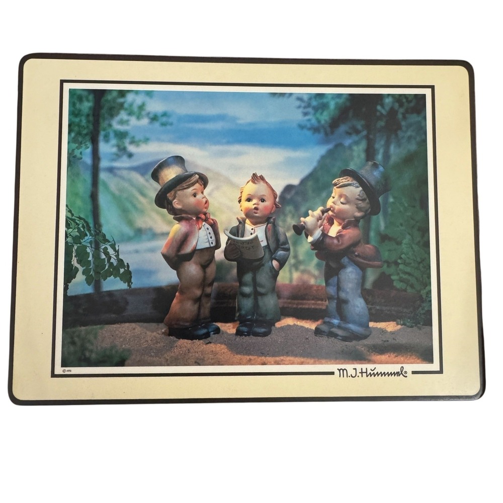 Vintage MJ Hummel Pimpernel Placemats Set of 4 Cork Backed 1986 Switzerland